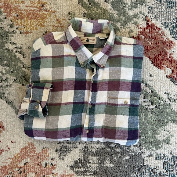 VTG 90s Northwest Territory Men’s XL Flannel Plaid Button Down Shirt - Picture 10 of 11